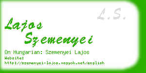 lajos szemenyei business card